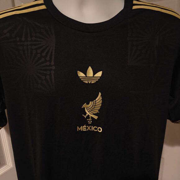 Adidas Mexico Jersey Black Souvenir Seleccion Men Sizes M and L FIFA Soccer - Picture 4 of 13